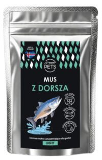 WOWPets Karma mokra PSY Monobiałkowa MUS z DORSZA (Light) saszetka 100 g