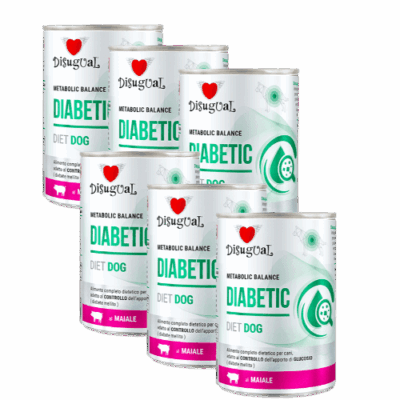 Disugual Dla Psa Mokra Dieta DIABETIC Wieprzowina 6X400g Cukrzyca