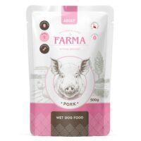 FARMA Hipoalergiczna Bezzbożowa karma mokra dla psa WIEPRZOWINA saszetka 500g