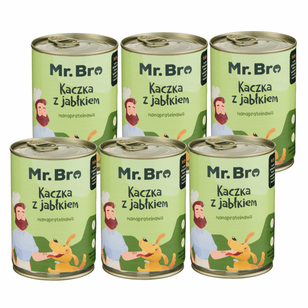 Mr. Bro Kaczka z Jabłkiem Monoproteinowa karma mokra dla psa 6 x 400g