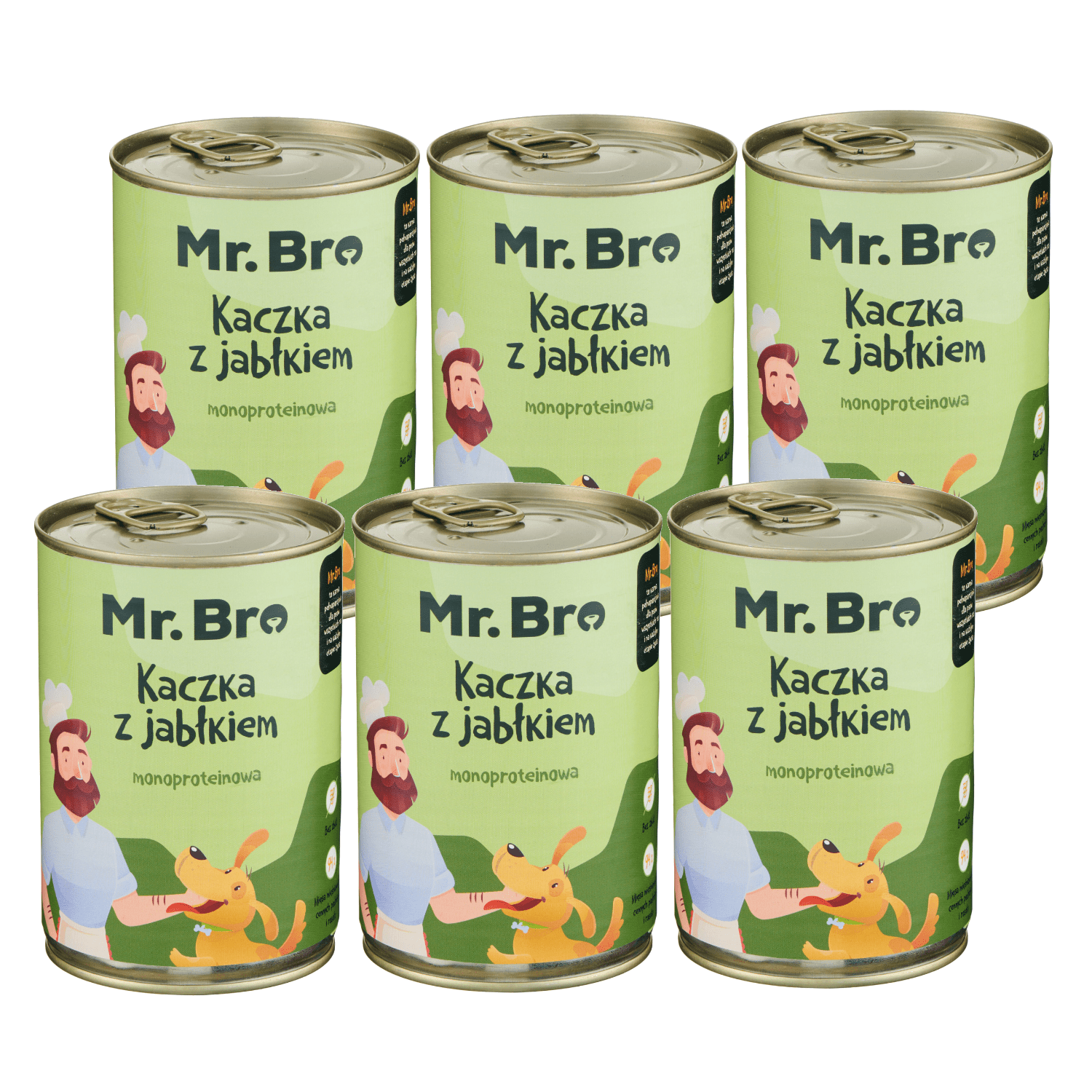 Mr. Bro Kaczka z Jabłkiem Monoproteinowa karma mokra dla psa 6 x 400g