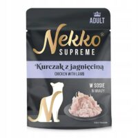 NEKKO SUPREME ADULT Kurczak z jagnięciną w sosie 70g mokra karma dla kota