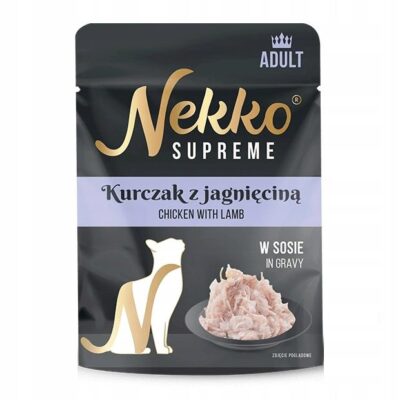 NEKKO SUPREME ADULT Kurczak z jagnięciną w sosie 70g mokra karma dla kota