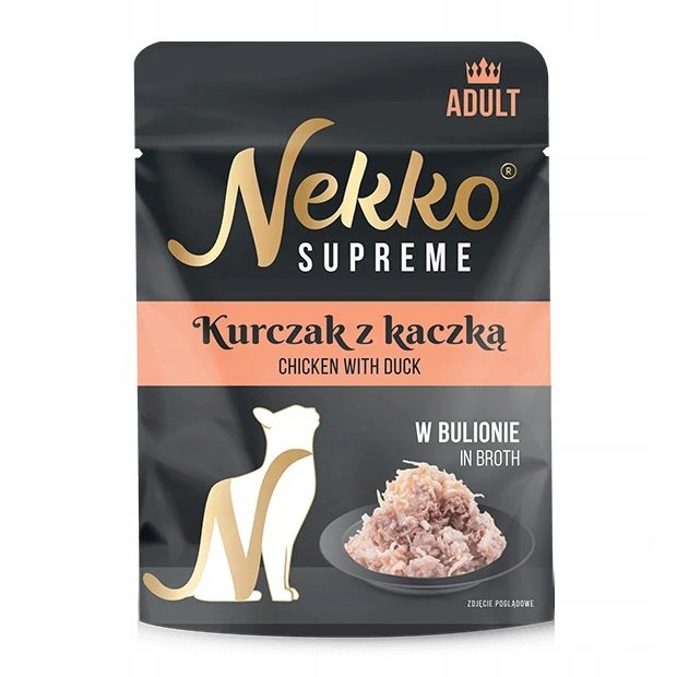 NEKKO SUPREME ADULT Kurczak z kaczką w bulionie 70g mokra karma dla kota