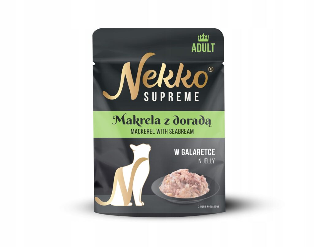 NEKKO SUPREME ADULT Makrela z doradą w galaretce 70g mokra karma dla kota