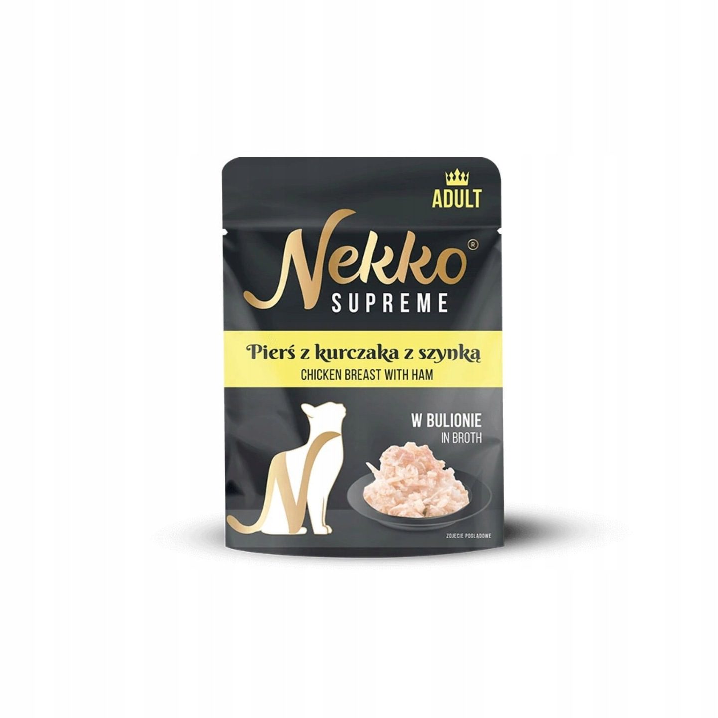 NEKKO SUPREME ADULT Pierś kurczak z szynką w bulionie 70g mokra karma Koty