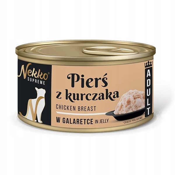NEKKO SUPREME ADULT Pierś z kurczaka w galaretce puszka 80g
