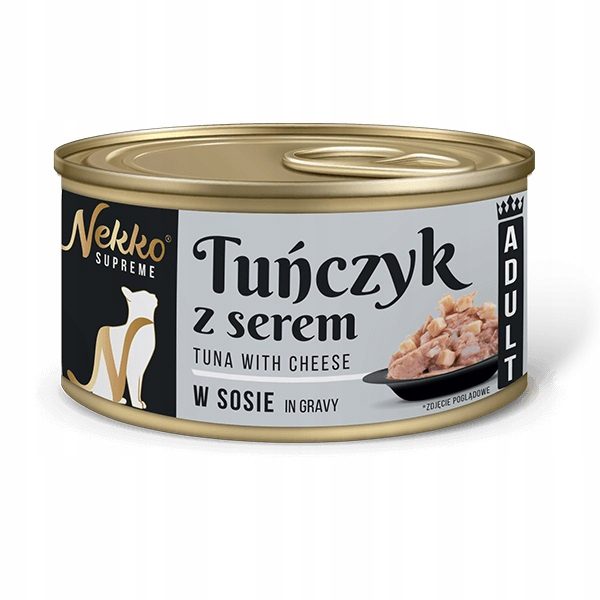 NEKKO SUPREME ADULT Tuńczyk z serem w sosie puszka 80g