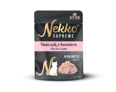 NEKKO SUPREME KITTEN Tuńczyk łosoś w galaretce 70g mokra karma dla kociąt