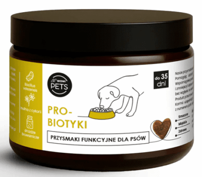 WOWPets  Przysmak, Suplement PROBIOTYCZNY dla PSA, zdrowe jelita 100 g