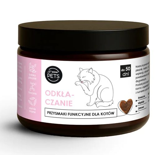 WOWPets  Przysmak, Suplement wspomagający ODKŁACZANIE dla KOTA, 100 g