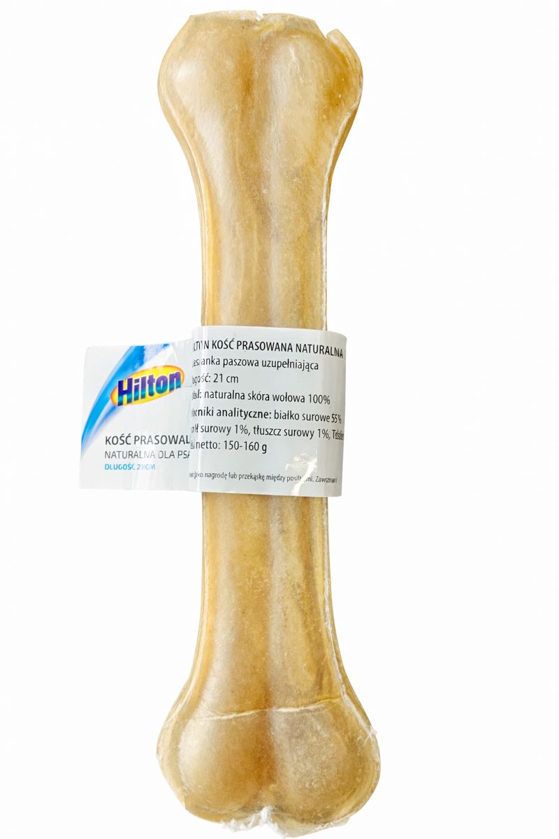 Hilton Kość prasowana, przysmak dla psa z naturalnej skóry wołowej 21cm