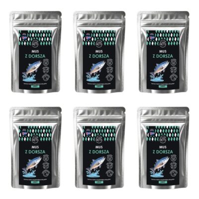 WOWPets Karma mokra PSY Monobiałkowa MUS z DORSZA (Light) saszetka 6x100 g