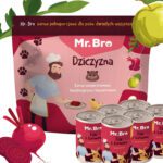 Zestaw Mr. Bro Monoproteinowa Sucha i Mokra Karma Dla Psów Dorosłych Z Dziczyzną 3kg + 6x400g