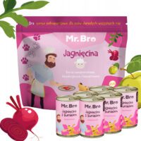 Zestaw Mr. Bro Monoproteinowa Sucha i Mokra Karma Dla Psów Dorosłych Z Jagnięciną 3kg + 6x400g