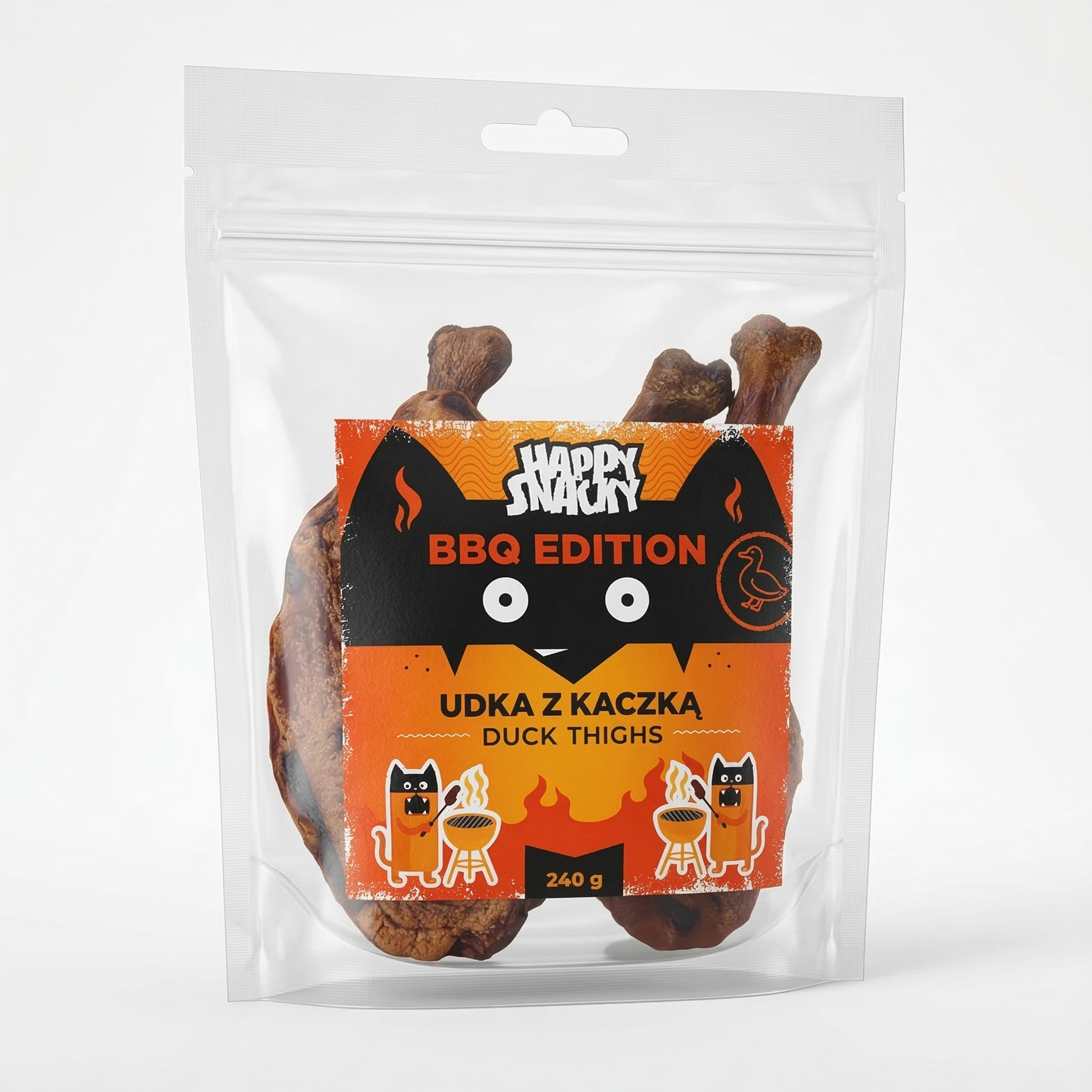 Przysmak dla psa Udka z kaczką Happy Snacky Edycja na Grilla 240g