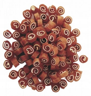 Roladka z kaczki i dorsza Happy Snacky Przysmak Smaczek dla psa 500g detal