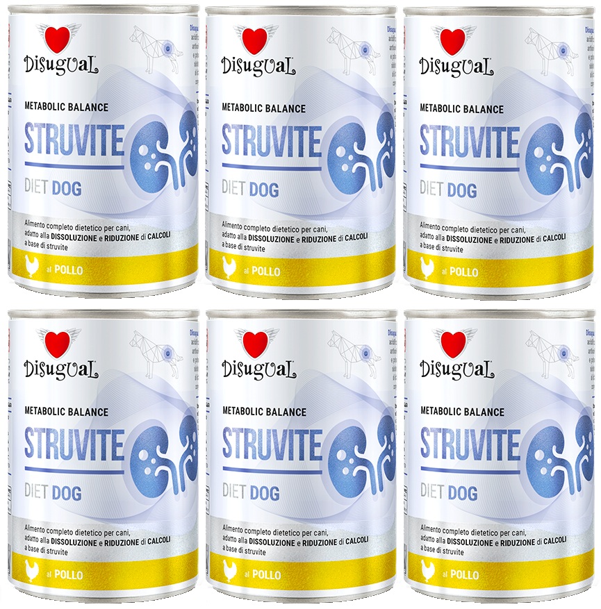 Disugual Dla Psa Mokra Dieta URINARY STRUVITE Kurczak 6X400 g drogi moczowe