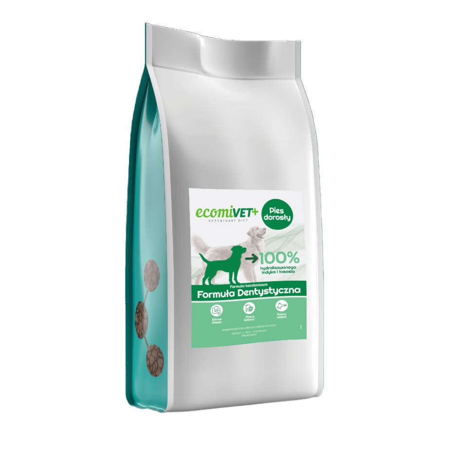 ecomiVET+ Formuła Dentystyczna DENTAL 1.5kg dieta dla psa 100% hydrolizat indyk