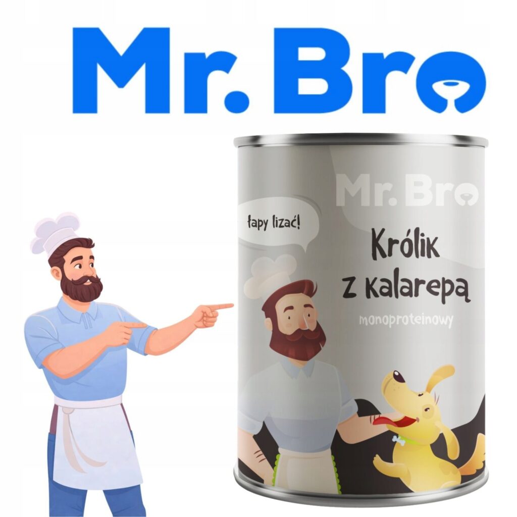 Mr. Bro Królik z Kalarepą – mokra karma dla psów Monoproteinowa 400g detal