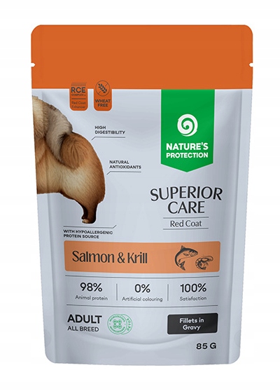 Nature's Protection Grain Free Salmon & Krill mokra karma Red Coat 85g