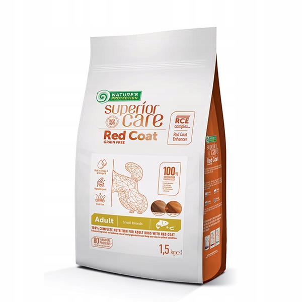 Nature's Protection Superior karma dla psa Care Red Coat ŁOSOŚ 1,5kg