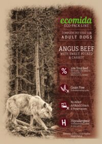 Sucha Karma Pies Dorosły 3kg Ecomida Bez Zbóż MONO Angus Beef Wołowina