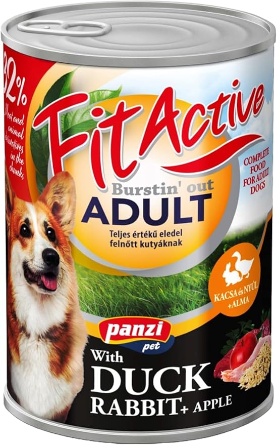 Panzi Pet Fit Active Duck & Rabbit – karma mokra dla psa 415g
