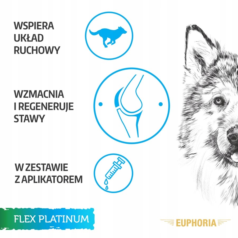 Euphoria Flex Platinum Preparat na stawy i kości dla psa 250ml detal