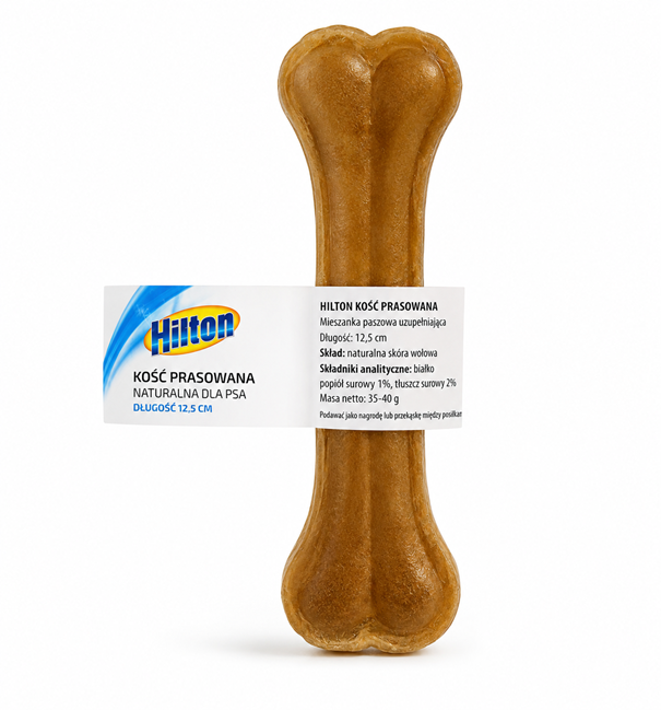 Hilton Kość prasowana, przysmak dla psa z naturalnej skóry wołowej 12,5 cm