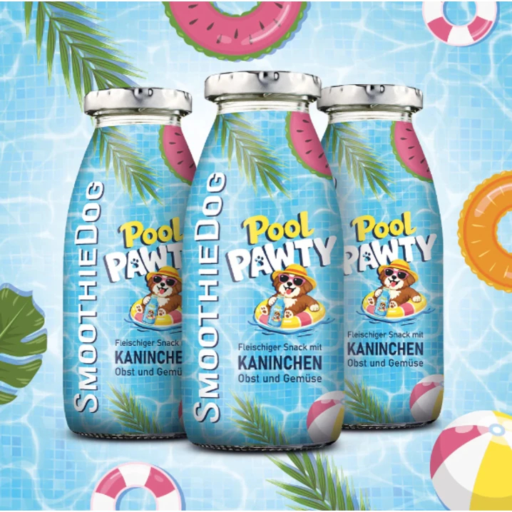 SMOOTHIE DOG Pool Pawty Królik Przekąska dla psa 250ml 100% Naturalna detal
