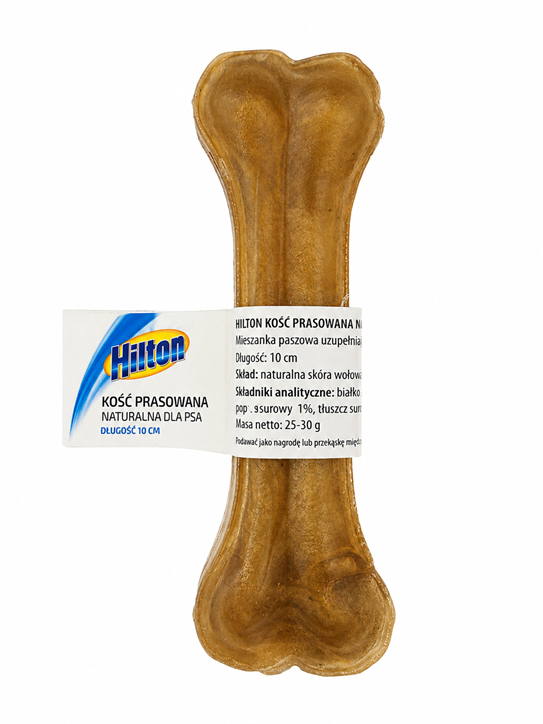 Hilton Kość prasowana, przysmak dla psa z naturalnej skóry wołowej 10 cm