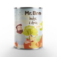Mr. Bro LIGHT Indyk Dynia Prebiotyk 6x400g Niskotłuszczowa mokra karma PSY