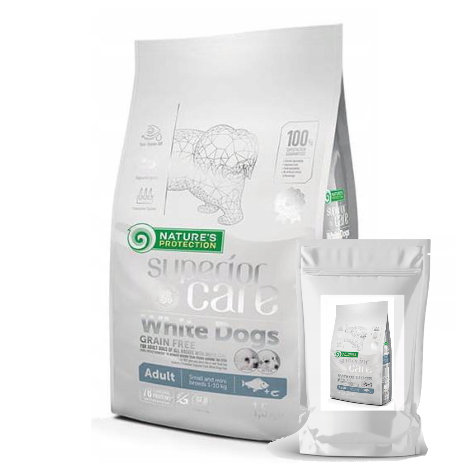 Nature's Protection White Small Dog FISH 1,5kg - Biały karma NA WAGĘ