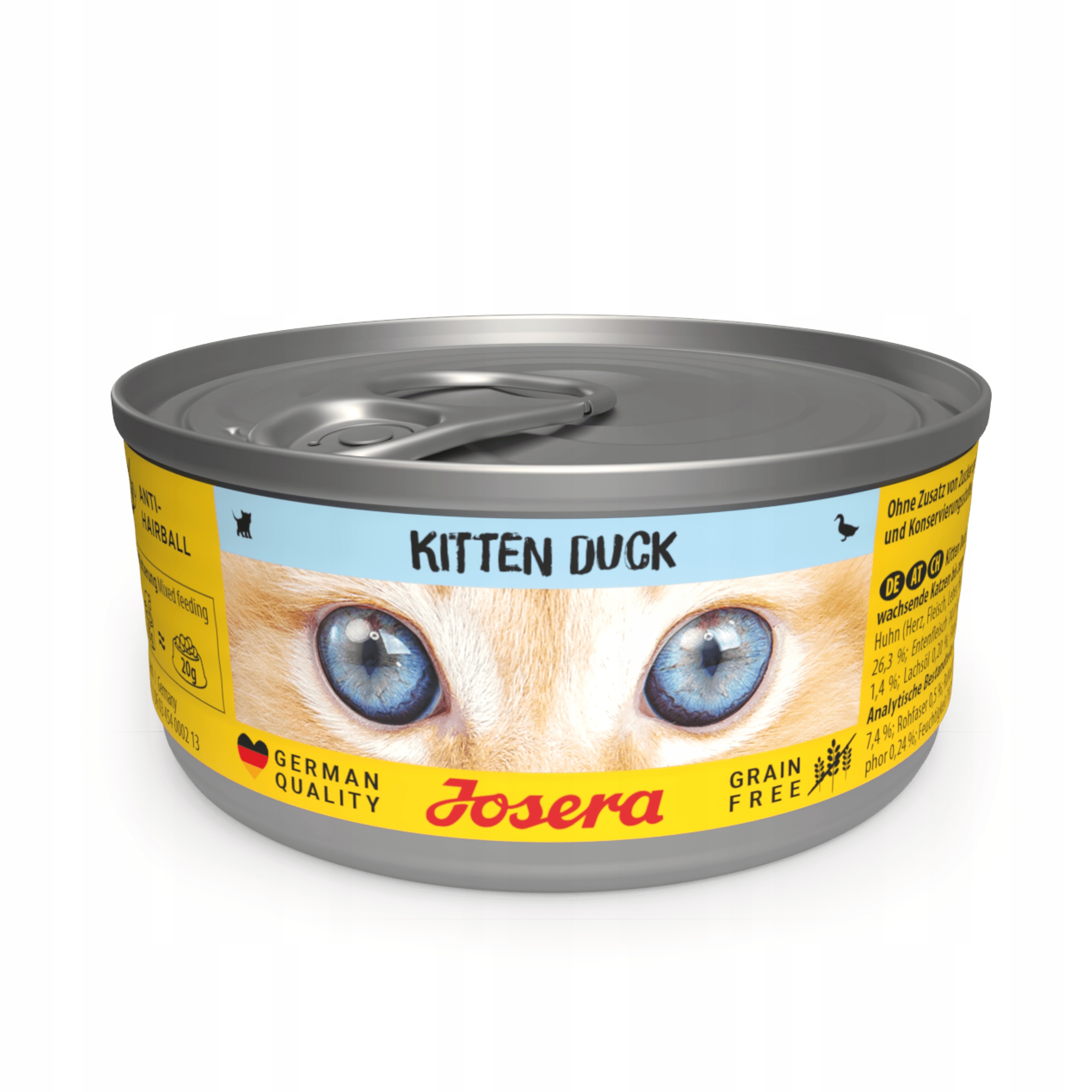 JOSERA Bezzbożowa karma mokra dla kociąt KITTEN Kaczka 85g odkłaczanie
