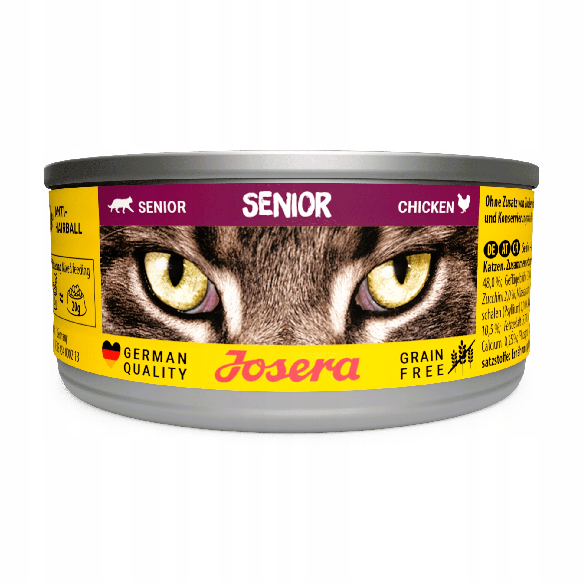 JOSERA Bezzbożowa karma mokra dla kota SENIOR kurczak 85g odkłaczanie