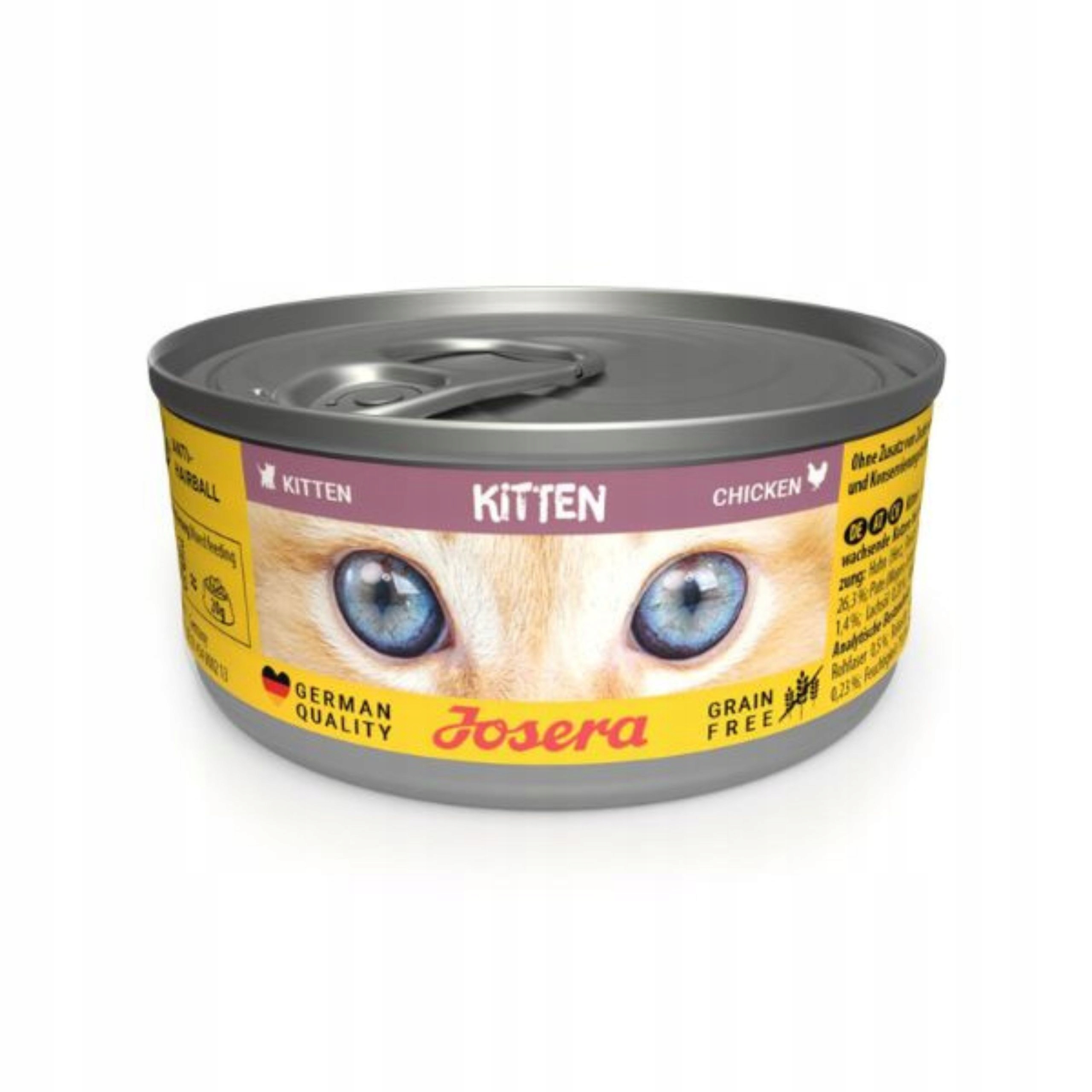 JOSERA Bezzbożowa karma mokra dla kociąt KITTEN Kurczak 85g odkłaczanie