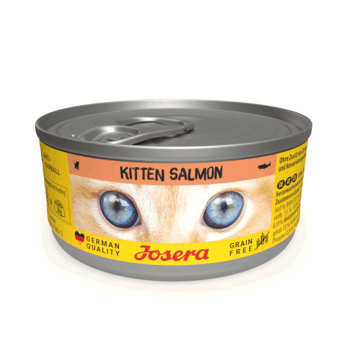 JOSERA Bezzbożowa karma mokra dla kociąt KITTEN Łosoś 85g odkłaczanie