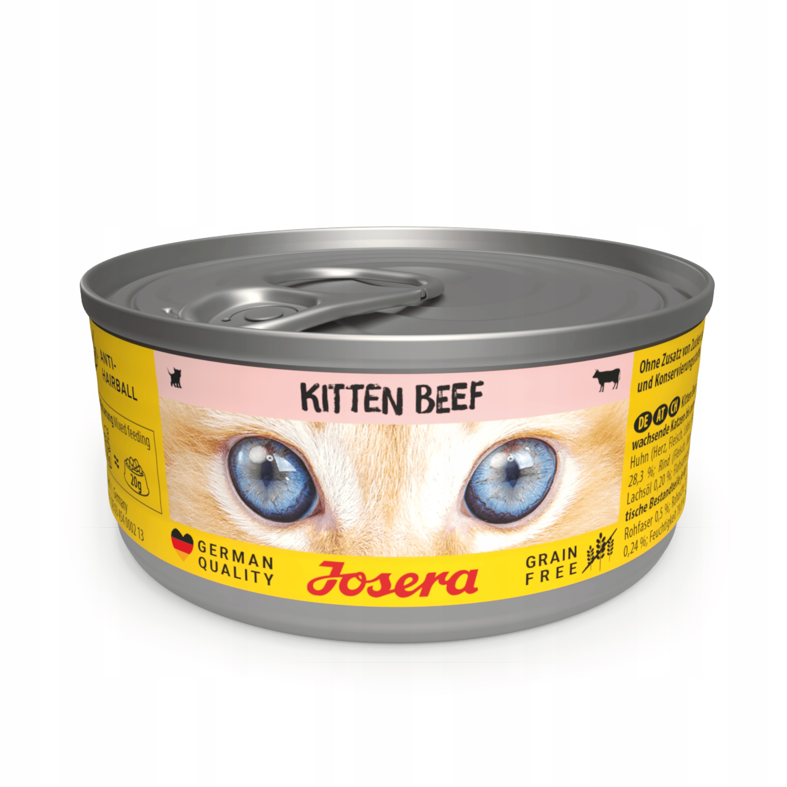 JOSERA Bezzbożowa karma mokra dla kociąt KITTEN Wołowina 85g odkłaczanie