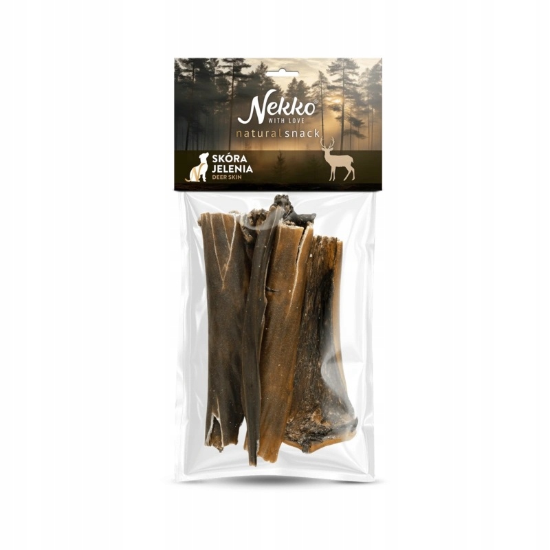 Nekko suszony przysmak dla psa Skóra Jelenia 100g