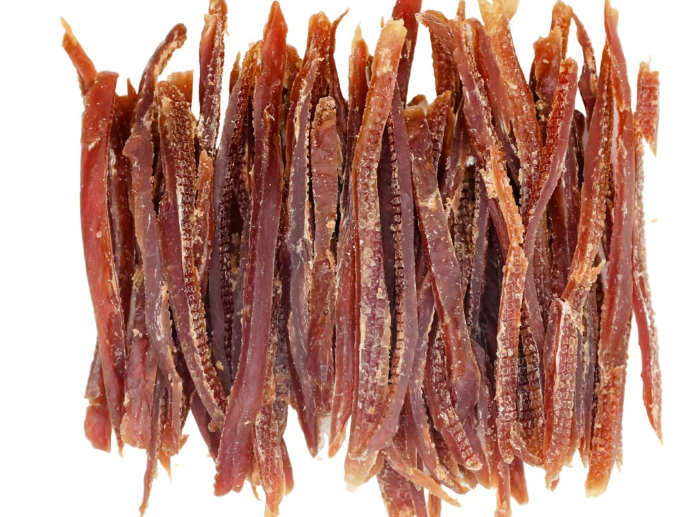 Happy Snacky Przysmak dla psa Miękkie Stripsy z kaczki 500g detal