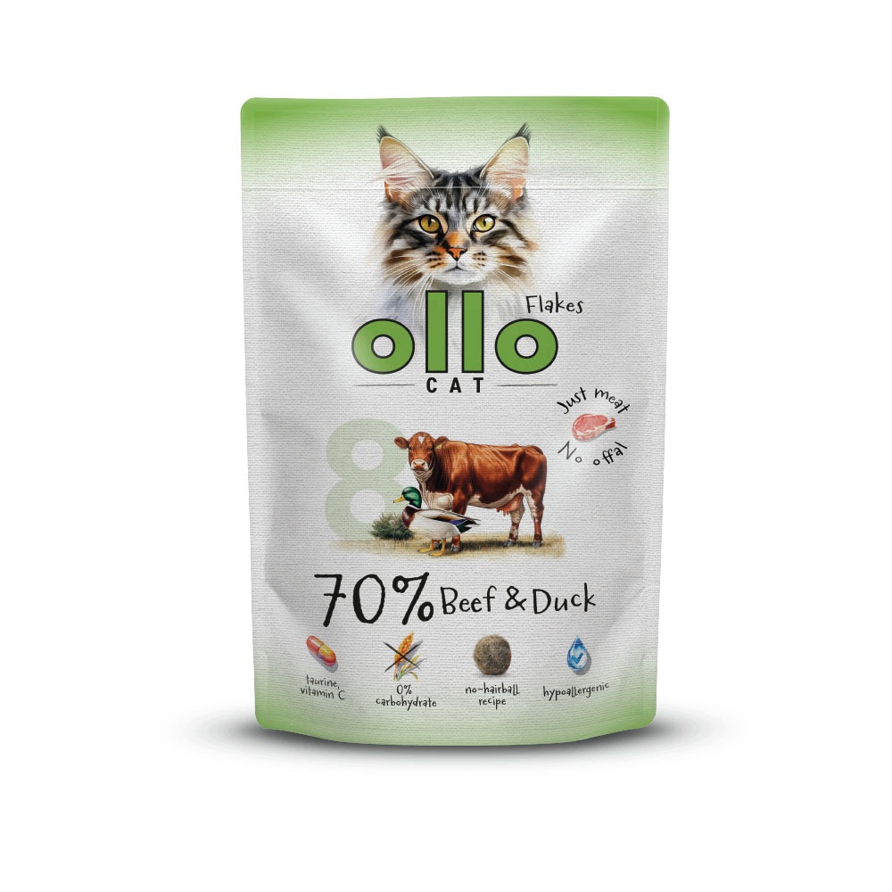 Ollo Hipoalergiczna Mokra Karma dla kota Wołowina i Kaczka 85g nr. 8