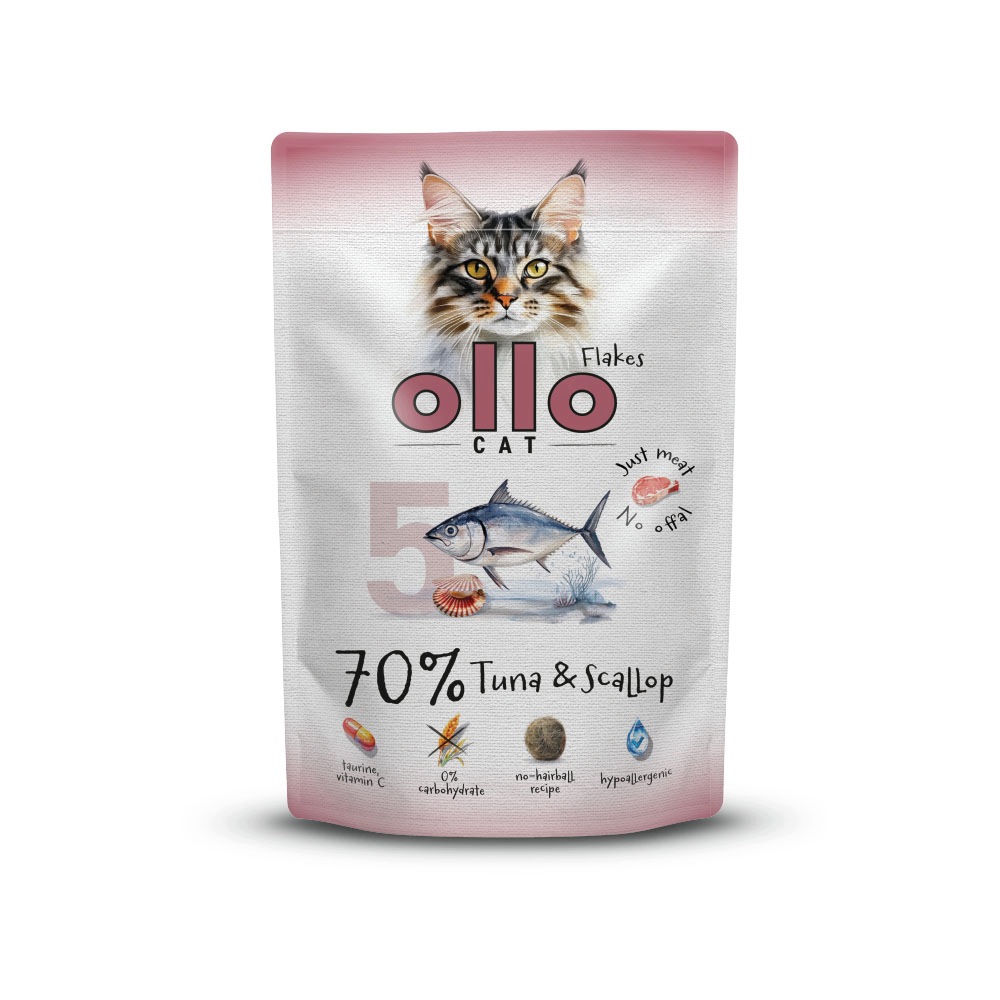 Ollo Hipoalergiczna Mokra Karma dla kota Tuńczyk i Przegrzebki 85g nr. 5