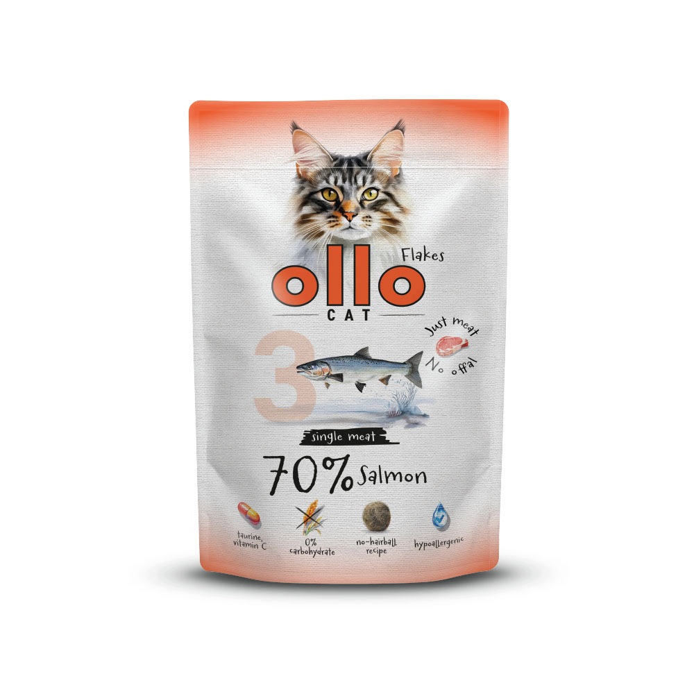 Ollo Hipoalergiczna Mokra Karma dla kota Łosoś 70% mięsa 85g nr. 3