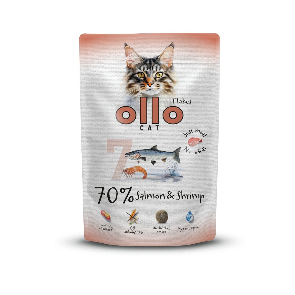 Ollo Hipoalergiczna Mokra Karma dla kota Łosoś i Krewetki 85g nr. 7