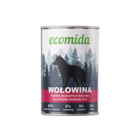 Pełnoporcjowa Karma Mokra Psy Dorosłe Monobiałkowa WOŁOWINA 400g ECOMIDA