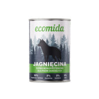 Pełnoporcjowa Karma Mokra Psy Dorosłe Monobiałko JAGNIĘCINA 12x400g ECOMIDA