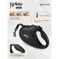 Automatyczna smycz Fit Active taśma 5m dla psów do 15 kg wysoka jakość