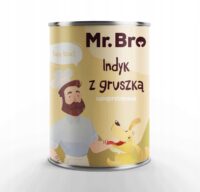 Mr. Bro monoproteinowa karma mokra dla psa -INDYK (91%) Z GRUSZKĄ- 400g
